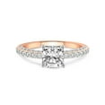 thumbnail image 3 of 4 Carat IGI Certified Cushion Shape Lab Grown Diamond Engagement Ring | 14K Rose Gold |Atria Secret Double Halo Diamond Ring | FG-VS1-VS2 Quality Friendly Diamonds, 3 of 4