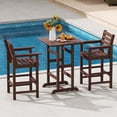 thumbnail image 4 of Costway Patio Adirondack Bar Chairs Set of 2 with Wide Armrests & Footrest Backrest Brown, 4 of 8