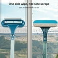 thumbnail image 1 of 2 in 1 Window Screen Clean Brushes Window Screen Clean Brush Double Sided Scraper Plastic Long Handle Wiper Household Car Carpet Cleaning Scraping Blue, 1 of 6