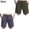 thumbnail image 2 of Pantalones deportivos de 2 piezas, pantalones cortos de baloncesto con cordón de bolsillo para hombre, pantalones de secado rápido para correr y entrenar, 2 of 6
