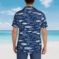 thumbnail image 4 of Honeii Ornamental Fish Print Men’s Hawaiian Shirt,Classic Button-Down Short Sleeve Shirt, for Beach, Vacation, and Outdoor Activities,Large, 4 of 7