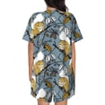 thumbnail image 3 of Naloa Squirrel And Leaves Women's Short-Sleeved Pajama Set, Loungewear, Summer pajamas, Breathable Cozy - 3X-Large, 3 of 9