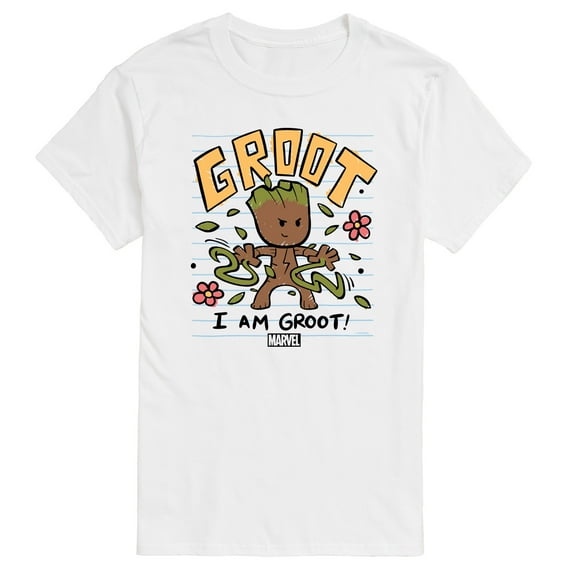 Marvel Guardians of the Galaxy - Scribble Groot - Men's Short Sleeve Graphic T-Shirt