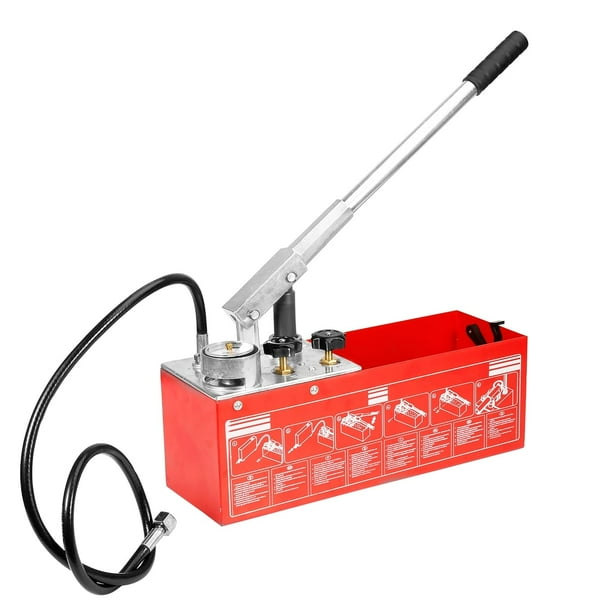 Bomba de prueba hidrostática de 3,17 galones, hidráulica, manual, para tuberías de agua, kit de comprobación de fugas de presión con tanque de manómetro