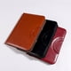 thumbnail image 3 of Cateissary Carpeta ligera de PU con asas para documentos de identidad y dinero en efectivo de forma segura maletín de negocios Carpeta de cartera cartulina Rojo marrón, 3 of 6