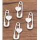 thumbnail image 3 of 60pcs Heart Pin: Heart Shaped Brooch Safety Pins Valentine'S Day Love Pendant For Women Clothing - Zinc Alloy Charms For Jewelry Making Presents, 3 of 4