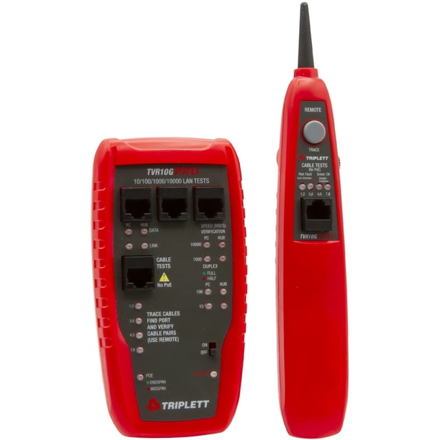 Comprobador de redes LAN Triplett TVR10G (10/100/1000/10000 Mb/s)