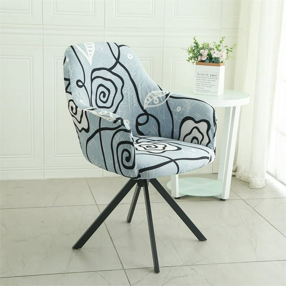 Namzi Swivel Armchair Accent Dining Chair Cover for Office with arms for Living Room,B25