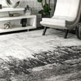 thumbnail image 1 of nuLOOM Tapis de Surface Abstrait Alayna, 5' Rond, Noir, 1 of 4