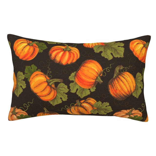 Balery Orange Pumpkin Funda de Cojín Estampada, Regalos para Mujeres, Regalos de Amor para Ella, Regalos para Novia o Esposa, Funda de Almohada-16"x24"