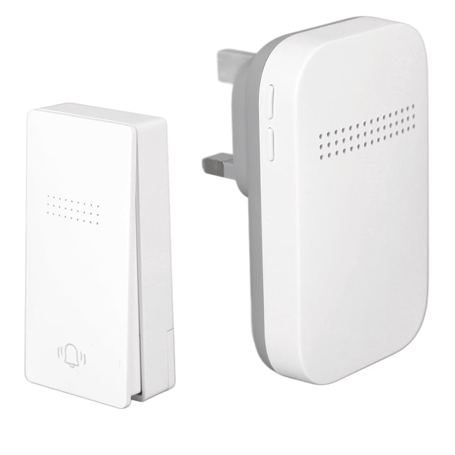 Timbre De Puerta Autoalimentado, No Requiere Batería Timbre De Puerta Inalámbrico De 100-230 V Carcasa De ABS Con Receptor Para Uso Doméstico