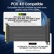 thumbnail image 3 of Cable vertical PCI-E 4.0 JEYI de alta velocidad flexible de 20 cm para GPU, 3 of 7