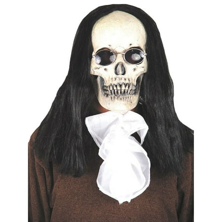 Morris Costumes Deluxe Goth Skull Mask Hair Adult Halloween Accessory, Style, MR031044