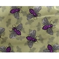 thumbnail image 5 of oneOone Georgette Viscose Pale Yellow Fabric Floral & Bee Craft Projects Decor Fabric Printed By The Yard 42 Inch Wide, 5 of 6