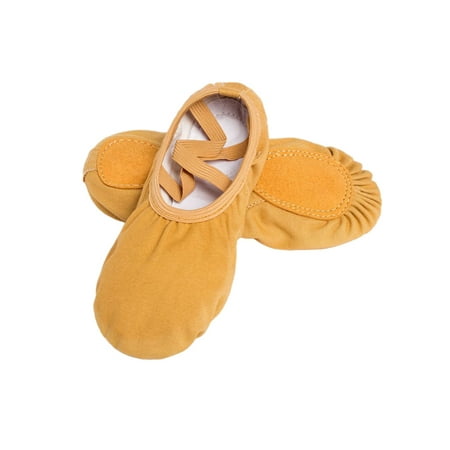 

Woobling Women Dance Shoe Canvas Flats Slip On Ballet Shoes Stretch Slipper Ballets Yoga Camel 1Y