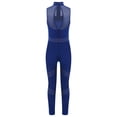 thumbnail image 5 of Zaldita Kids Girls Sparkly Mesh Splice Sleeveless Full Body Gymnastics Leotard Unitard Dance Bodysuit Skating Jumpsuit Navy Blue 10, 5 of 7
