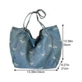 thumbnail image 2 of Denim Shoulder Bag Denim Crossbody Bag Denim Tote Bags Women's Retro Large Canvas Shoulder Bag Casual Style Lightweight Bag, 2 of 7