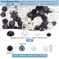thumbnail image 2 of DIY Jewelry Making Finding Kit Including Resin Cabochons and Beads Acrylic Beads Flower Butterfly Ring Half Round4~30x4~41x2~9mm Hole: 1.4~2.5mm, 2 of 5