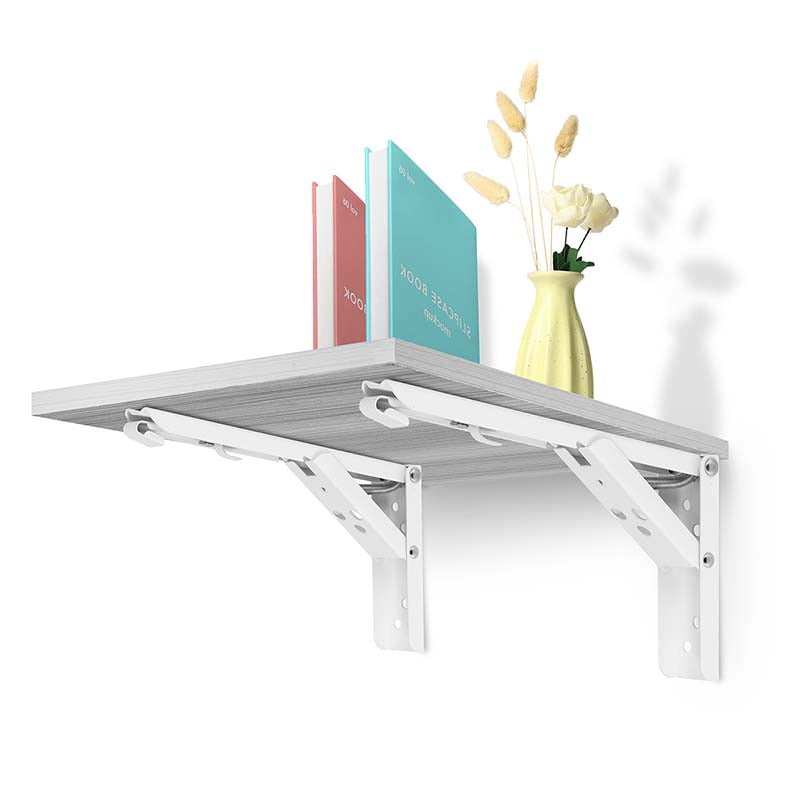 2 Pcs 90 Degree Projector Wall Mount Folding Support Shelf Bracket 12