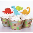 thumbnail image 2 of 24 Dinosaur Cupcake Toppers + 24 Wrappers - Red Fox Tail, 2 of 4
