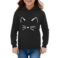 thumbnail image 4 of GBSYEWXS Sweatshirt For Girls Kids Soft Cat Print Casual Tops Hooded Comfortable Black Hoodies Size 2-3 Years, 4 of 4
