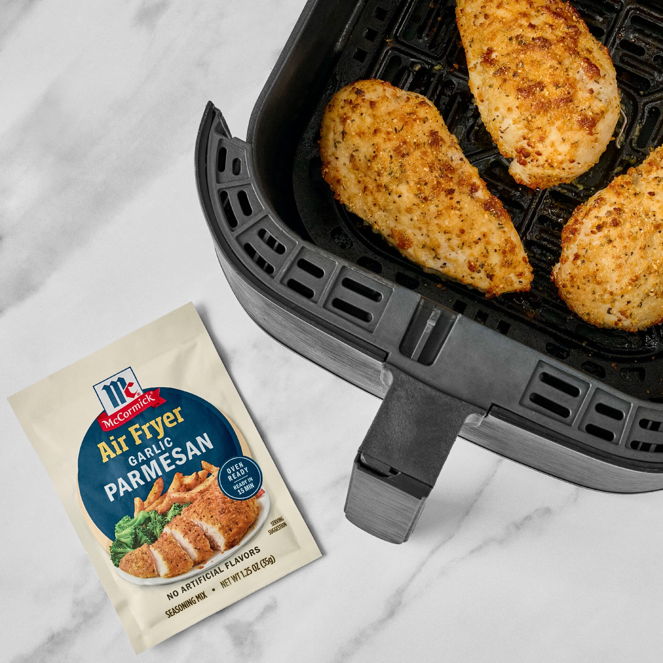 (2 pack) McCormick Air Fryer Garlic Parmesan Seasoning Mix, 1.25 oz Packet