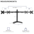 thumbnail image 4 of VIVO Black Telescoping Dual Ultrawide 27" to 38" Monitor Freestanding Desk Stand, 4 of 8
