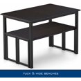 thumbnail image 4 of Homury Table à Manger Moderne Studio Soho avec Deux Bancs Ensemble 3 Pcs Espresso, HDT111006WR, 4 of 7
