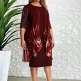 thumbnail image 1 of Robes Grande Taille pour Femmes Mode Décontractée Col Rond Manches Courtes Mi-Longues en Liquidation, 1 of 5