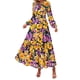 thumbnail image 1 of Vestido Maxi PRETTYGARDEN Mujer Otoño 2025 Floral Cuello en V XXL, 1 of 8