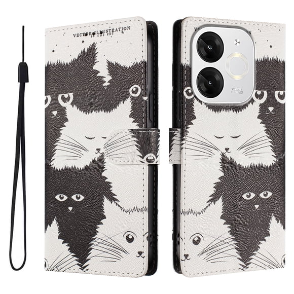 FOXDOCK Funda Tipo Cartera para itel A80 con Soporte y Correa – Diseño de Patrones Lindos