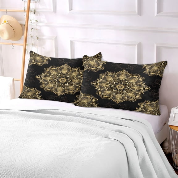 Pillow Case Plush Pillow Design Gold Blossom Printed Case standard size/King size/Queen size Bed Pillow Pillowcases
