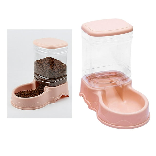 Abreuvoir Automatique pour Animaux Petit Moyen Grand Distributeur d'Aliments pour Animaux Arrosoir Distributeur d'Eau Rose Abreuvoir
