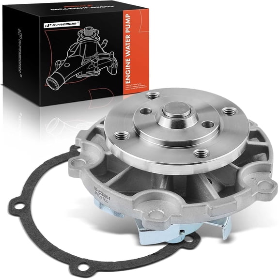 A-Premium Engine Water Pump with Gasket [fits OHV, 6Cyl 3.4L] Compatible with Chevrolet Equinox 2005-2009 & Pontiac Torrent 2006-2009, Replace# 89017583, 89060565