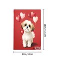 thumbnail image 4 of Amhnf Cute Shih Tzu Dog With Heart Balloons Welcome Garden Flag For Home Outdoor Garden Yard Decor 12x18 inch, 4 of 5