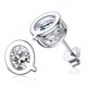 thumbnail image 1 of Pendientes de botón inicial PROSTEEL de Plata esterlina para mujer letra Q circonita cúbica, 1 of 8
