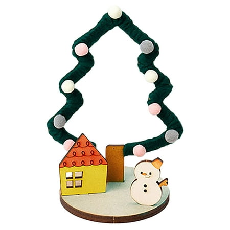 

XCVBTZQG Christmas Wool Tree Children s Handmade Diy Making Material Package Kindergarten Desktop Toy Gift