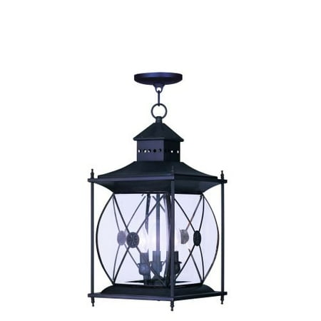 Livex Lighting 2097 3 Light 180 Watt 10" Wide Outdoor Pendant with Clear Beveled