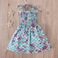 thumbnail image 5 of Robes pour Filles Robe à Fleurs à Bretelles Légère Robe d'Été avec Attaches Réglables pour la Plage et les Sorties Décontractées, 5 of 5