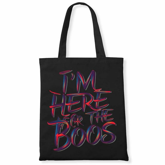 Funny I'm Just Here For The Boos Costume Goth Men Women Halloween Canvas Bag 1Pc