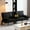 Leather Black, variant on BSHTI 69.49” Twin Size Futon Sofa Bed with Cup Holders – 5-Position Adjustable Sleeper, Polyester Upholstery, Storage Side Pocket, Removable Arm Cushions, Easy Conversion, Purple