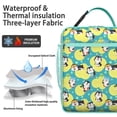 thumbnail image 2 of Winter Animal Insulated Lunch Bag Box Student Reusable Lunch Tote Bag with Detachable Handle Lunchbox Office Hiking, 2 of 6