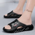 thumbnail image 6 of PLERISE Men's Shoes Slide Sandals, Round Toe Black, Black, US 7.5-8, 6 of 10