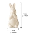 thumbnail image 2 of Ceramic Bunny Rabbits Figurine Decor, White Porcelain Modern Tabletop Bookshelf Art Home Statues Decoration for Easter Rabbits Weddings Crafts Ornaments - Small, 2 of 2