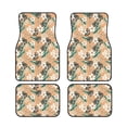 thumbnail image 2 of Uemuo Car Floor Mats - Tropical Leaves Flower Pattern Carpet Floor Mats for Cars, Auto Accessories Front & Rear Car Floor Foot Mat Sets of 4 Pieces, 2 of 6