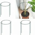 thumbnail image 3 of 6 Pack Metal Plant Support Stakes with Half Round, Indoor, Outdoor, Green Plant Support Ring Border, 15.7" High, 3 of 4
