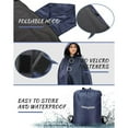 thumbnail image 2 of DUKUSEEK Hooded Stadium Blanket, Waterproof Outdoor Fleece Blanket - Large (79x56), Portable, Wearable, Warm for Outdoor-Navy Blue, 2 of 8