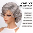 thumbnail image 2 of Disfraz de anciana Wig TOPHR para Halloween, pelo sintético, color gris, 2 of 6
