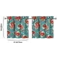 thumbnail image 4 of 2 Panels Kitchen Window Curtains with Rod Pocket over Sink Pioneer Colorful Floral Small Window Treatment Cafe Short Curtains for Bathroom Tier Drapes 27.5x24inch, 4 of 4