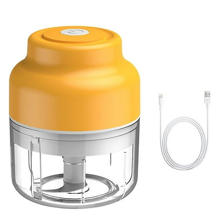 

TureClos Vegetable Chopper USB Electric Garlic Mincer Wireless Rechargeable Kitchen Grinder D2 100ml Yellow